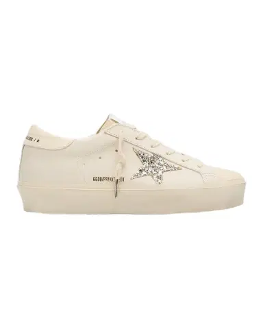 Golden Goose Hi Star Leather Glitter Low-Top Sneakers | Thumbnail 1 Golden Goose Hi Star Leather Glitter Low-Top Sneakers | Thumbnail 1