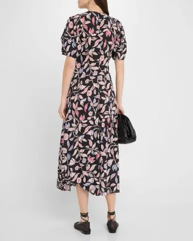 Apiece Apart Bettina Floral-Print Cotton Poplin Maxi Dress | Thumbnail 3 Apiece Apart Bettina Floral-Print Cotton Poplin Maxi Dress | Thumbnail 3