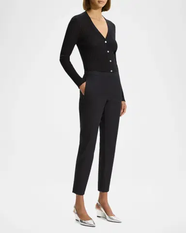Theory Thaniel Slim Cropped Stretch Pants | Thumbnail 2 Theory Thaniel Slim Cropped Stretch Pants | Thumbnail 2