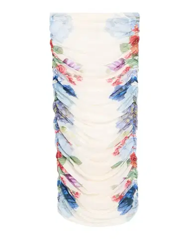 Alice + Olivia Kennah Ruched Midi Skirt | Thumbnail 1 Alice + Olivia Kennah Ruched Midi Skirt | Thumbnail 1