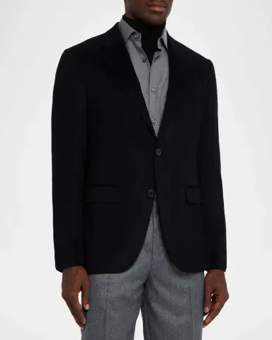 Zegna Men's Oasi Cashmere Single-Breasted Blazer | Thumbnail 4 Zegna Men's Oasi Cashmere Single-Breasted Blazer | Thumbnail 4