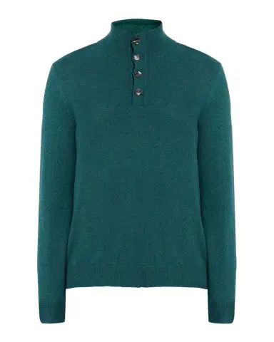 Brioni Men's Cashmere Knit Mock Neck Half-Placket Sweater | Thumbnail 1 Brioni Men's Cashmere Knit Mock Neck Half-Placket Sweater | Thumbnail 1
