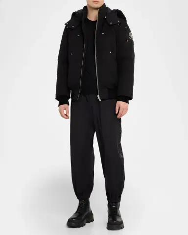 Moose Knuckles Men's Original Ballist Shearling Trim Bomber Jacket | Thumbnail 2 Moose Knuckles Men's Original Ballist Shearling Trim Bomber Jacket | Thumbnail 2