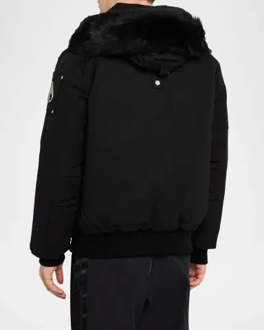 Moose Knuckles Men's Original Ballist Shearling Trim Bomber Jacket | Thumbnail 3 Moose Knuckles Men's Original Ballist Shearling Trim Bomber Jacket | Thumbnail 3