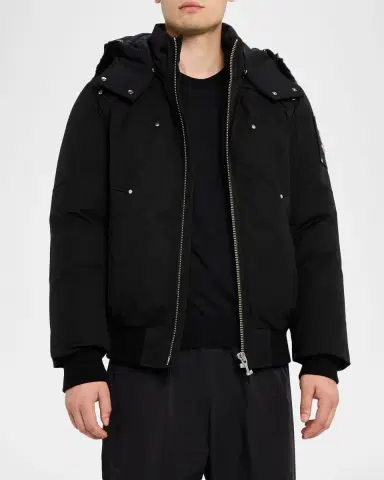 Moose Knuckles Men's Original Ballist Shearling Trim Bomber Jacket | Thumbnail 4 Moose Knuckles Men's Original Ballist Shearling Trim Bomber Jacket | Thumbnail 4