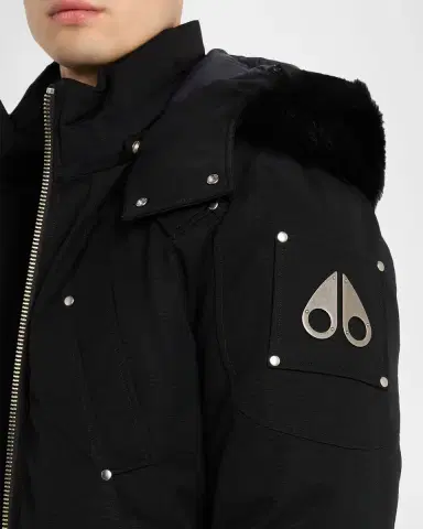 Moose Knuckles Men's Original Ballist Shearling Trim Bomber Jacket | Thumbnail 5 Moose Knuckles Men's Original Ballist Shearling Trim Bomber Jacket | Thumbnail 5