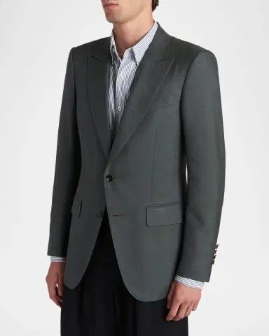 TOM FORD Men's Peak Lapel Single-Breasted Sport Coat | Thumbnail 4 TOM FORD Men's Peak Lapel Single-Breasted Sport Coat | Thumbnail 4