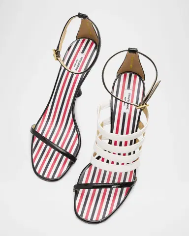 Thom Browne 90mm 4-Bar Strappy Patent Leather Sandals | Thumbnail 5 Thom Browne 90mm 4-Bar Strappy Patent Leather Sandals | Thumbnail 5
