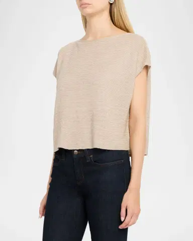 Eileen Fisher Bateau-Neck Organic Linen Sweater | Thumbnail 4 Eileen Fisher Bateau-Neck Organic Linen Sweater | Thumbnail 4