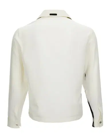 Versace Men's SIlk Grainy Portrait Sport Shirt | Thumbnail 1 Versace Men's SIlk Grainy Portrait Sport Shirt | Thumbnail 1