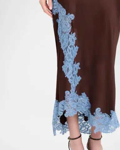 A.L.C. Olivia Crepe and Lace Midi Skirt | Thumbnail 5 A.L.C. Olivia Crepe and Lace Midi Skirt | Thumbnail 5