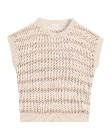 Peserico Tricot Open-Knit Striped Linen Sweater | Thumbnail 1 Peserico Tricot Open-Knit Striped Linen Sweater | Thumbnail 1