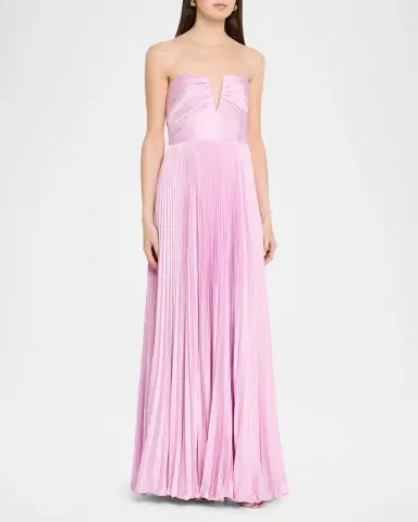 As It May Ella Strapless Pleated A-Line Gown | Thumbnail 4 As It May Ella Strapless Pleated A-Line Gown | Thumbnail 4