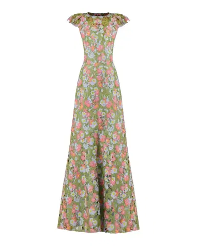 Shoshanna Raven Cap-Sleeve Floral Lace Gown | Thumbnail 1 Shoshanna Raven Cap-Sleeve Floral Lace Gown | Thumbnail 1