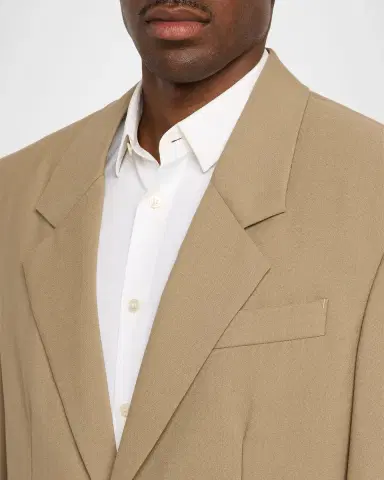 Saint Laurent Men's Wool and Mohair Oversized Two-Button Blazer | Thumbnail 4 Saint Laurent Men's Wool and Mohair Oversized Two-Button Blazer | Thumbnail 4