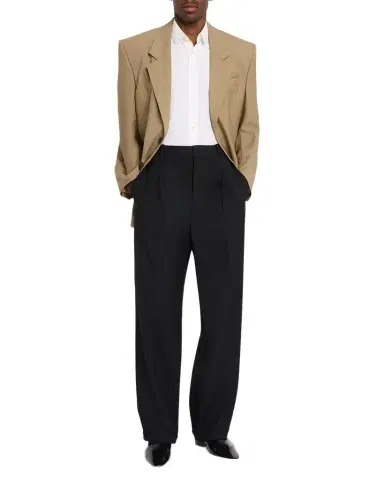Saint Laurent Men's Wool and Mohair Oversized Two-Button Blazer | Thumbnail 1 Saint Laurent Men's Wool and Mohair Oversized Two-Button Blazer | Thumbnail 1