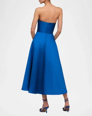 Theia Salem Pleated Strapless Cocktail Dress | Thumbnail 3 Theia Salem Pleated Strapless Cocktail Dress | Thumbnail 3