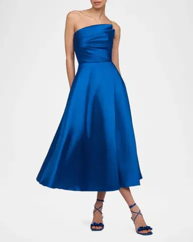Theia Salem Pleated Strapless Cocktail Dress | Thumbnail 6 Theia Salem Pleated Strapless Cocktail Dress | Thumbnail 6