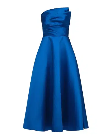 Theia Salem Pleated Strapless Cocktail Dress | Thumbnail 1 Theia Salem Pleated Strapless Cocktail Dress | Thumbnail 1