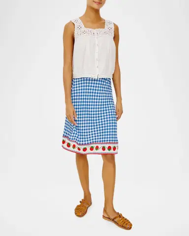 Rails x Giadzy Grazia Gingham Tomato Skirt | Thumbnail 2 Rails x Giadzy Grazia Gingham Tomato Skirt | Thumbnail 2