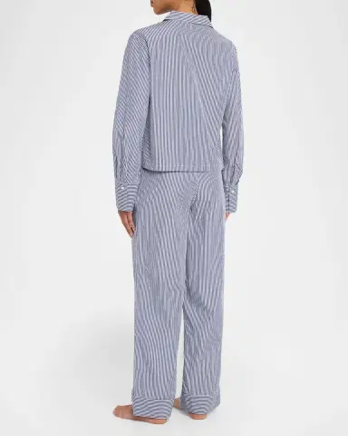 Polo Ralph Lauren Long-Sleeve Striped Cotton Poplin Pajama Set | Thumbnail 3 Polo Ralph Lauren Long-Sleeve Striped Cotton Poplin Pajama Set | Thumbnail 3