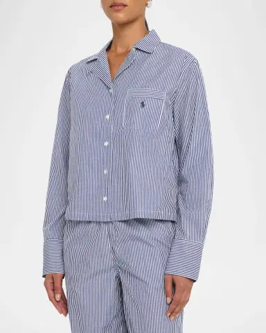 Polo Ralph Lauren Long-Sleeve Striped Cotton Poplin Pajama Set | Thumbnail 4 Polo Ralph Lauren Long-Sleeve Striped Cotton Poplin Pajama Set | Thumbnail 4