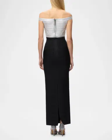 Hervé Léger The Metallic Bandage Maxi Dress | Thumbnail 3 Hervé Léger The Metallic Bandage Maxi Dress | Thumbnail 3