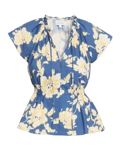 Tanya Taylor Ivana Smocked Floral Poplin Top | Thumbnail 1 Tanya Taylor Ivana Smocked Floral Poplin Top | Thumbnail 1