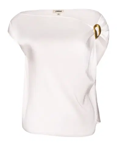 L'AGENCE Driselle Buckle-Embellished Satin Scarf Top | Thumbnail 1 L'AGENCE Driselle Buckle-Embellished Satin Scarf Top | Thumbnail 1