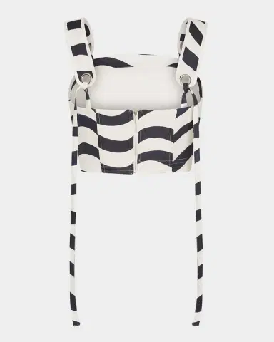 Milly Lenox Wavy Striped Crop Top | Thumbnail 4 Milly Lenox Wavy Striped Crop Top | Thumbnail 4