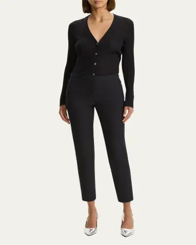 Theory Thaniel Slim Cropped Stretch Pants | Thumbnail 2 Theory Thaniel Slim Cropped Stretch Pants | Thumbnail 2