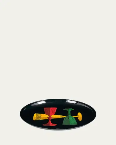 Fornasetti Bicchieri Oval Tray | Thumbnail 2 Fornasetti Bicchieri Oval Tray | Thumbnail 2