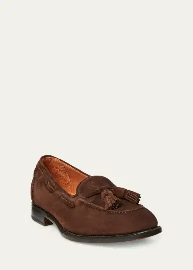 Ralph Lauren Purple Label Men's Luther Calf Suede Tassel Loafers | Thumbnail 2 Ralph Lauren Purple Label Men's Luther Calf Suede Tassel Loafers | Thumbnail 2