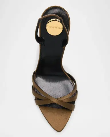 Saint Laurent 110mm Kate Satin Sandals | Thumbnail 3 Saint Laurent 110mm Kate Satin Sandals | Thumbnail 3