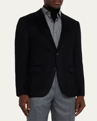 Zegna Men's Oasi Cashmere Single-Breasted Blazer | Thumbnail 4 Zegna Men's Oasi Cashmere Single-Breasted Blazer | Thumbnail 4