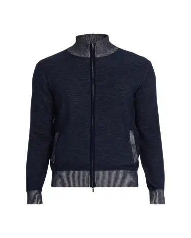 Fioroni Men's Vanise Cashmere and Cotton Full-Zip Sweater | Thumbnail 1 Fioroni Men's Vanise Cashmere and Cotton Full-Zip Sweater | Thumbnail 1