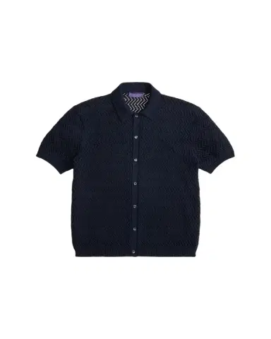 Ralph Lauren Purple Label Men's Cotton Textured Knit Short-Sleeve Shirt | Thumbnail 1 Ralph Lauren Purple Label Men's Cotton Textured Knit Short-Sleeve Shirt | Thumbnail 1