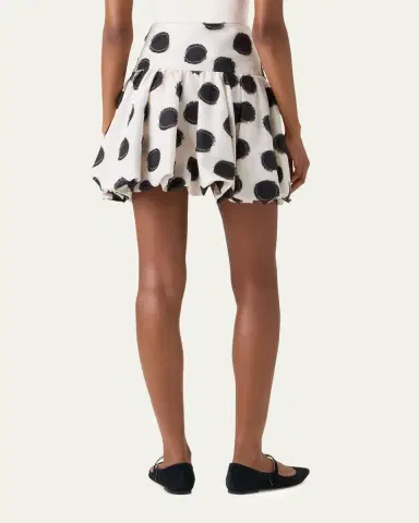 Akris punto Fringed Polka Dot Jacquard Mini Skirt | Thumbnail 2 Akris punto Fringed Polka Dot Jacquard Mini Skirt | Thumbnail 2