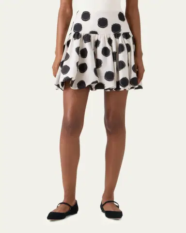 Akris punto Fringed Polka Dot Jacquard Mini Skirt | Thumbnail 3 Akris punto Fringed Polka Dot Jacquard Mini Skirt | Thumbnail 3