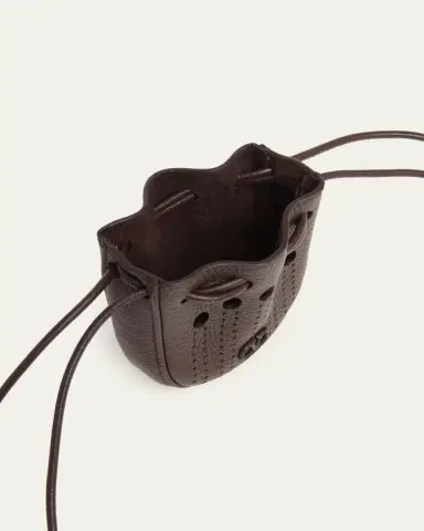 Valentino Garavani Men's Mini Drawstring Bag in Grained Leather | Thumbnail 4 Valentino Garavani Men's Mini Drawstring Bag in Grained Leather | Thumbnail 4