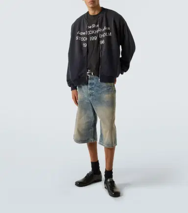 Acne Studios Logo cotton-blend zip-up sweatshirt | Thumbnail 2 Acne Studios Logo cotton-blend zip-up sweatshirt | Thumbnail 2