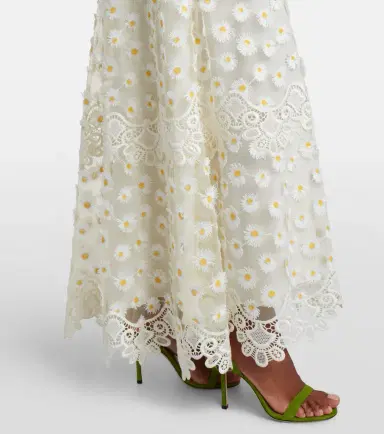 Elie Saab Embroidered guipure lace tulle maxi dress | Thumbnail 3 Elie Saab Embroidered guipure lace tulle maxi dress | Thumbnail 3