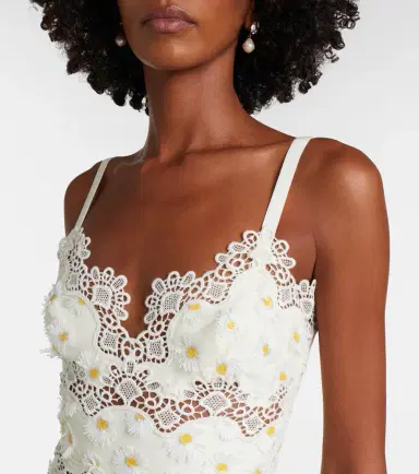 Elie Saab Embroidered guipure lace tulle maxi dress | Thumbnail 4 Elie Saab Embroidered guipure lace tulle maxi dress | Thumbnail 4