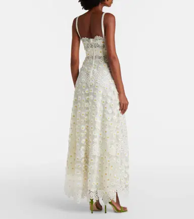 Elie Saab Embroidered guipure lace tulle maxi dress | Thumbnail 6 Elie Saab Embroidered guipure lace tulle maxi dress | Thumbnail 6