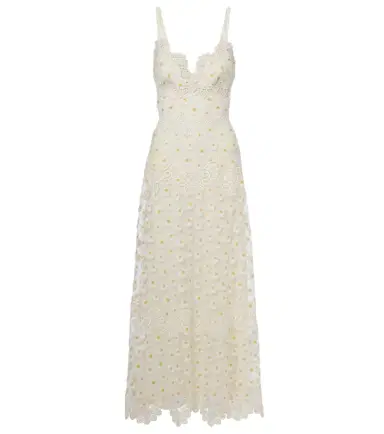 Elie Saab Embroidered guipure lace tulle maxi dress | Thumbnail 1 Elie Saab Embroidered guipure lace tulle maxi dress | Thumbnail 1