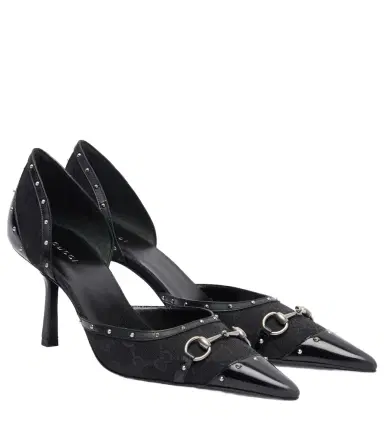 Gucci Savoy Horsebit GG canvas pumps | Thumbnail 1 Gucci Savoy Horsebit GG canvas pumps | Thumbnail 1