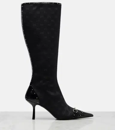 Gucci Savoy Horsebit GG canvas knee-high boots | Thumbnail 3 Gucci Savoy Horsebit GG canvas knee-high boots | Thumbnail 3
