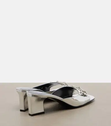 Gucci Signora Horsebit metallic leather mules | Thumbnail 3 Gucci Signora Horsebit metallic leather mules | Thumbnail 3