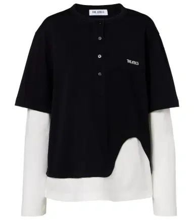 The Attico Layered cotton jersey T-shirt | Thumbnail 1 The Attico Layered cotton jersey T-shirt | Thumbnail 1