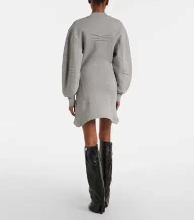 The Attico Cotton jersey sweatshirt dress | Thumbnail 3 The Attico Cotton jersey sweatshirt dress | Thumbnail 3